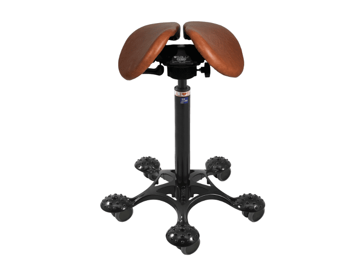Salli SwingFit i Cognac hud, sort base fotkryss