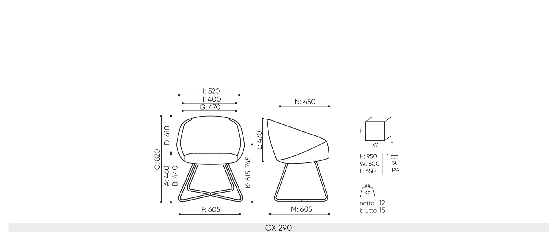 Ox:co loungestol OX 290 - Bilde 7